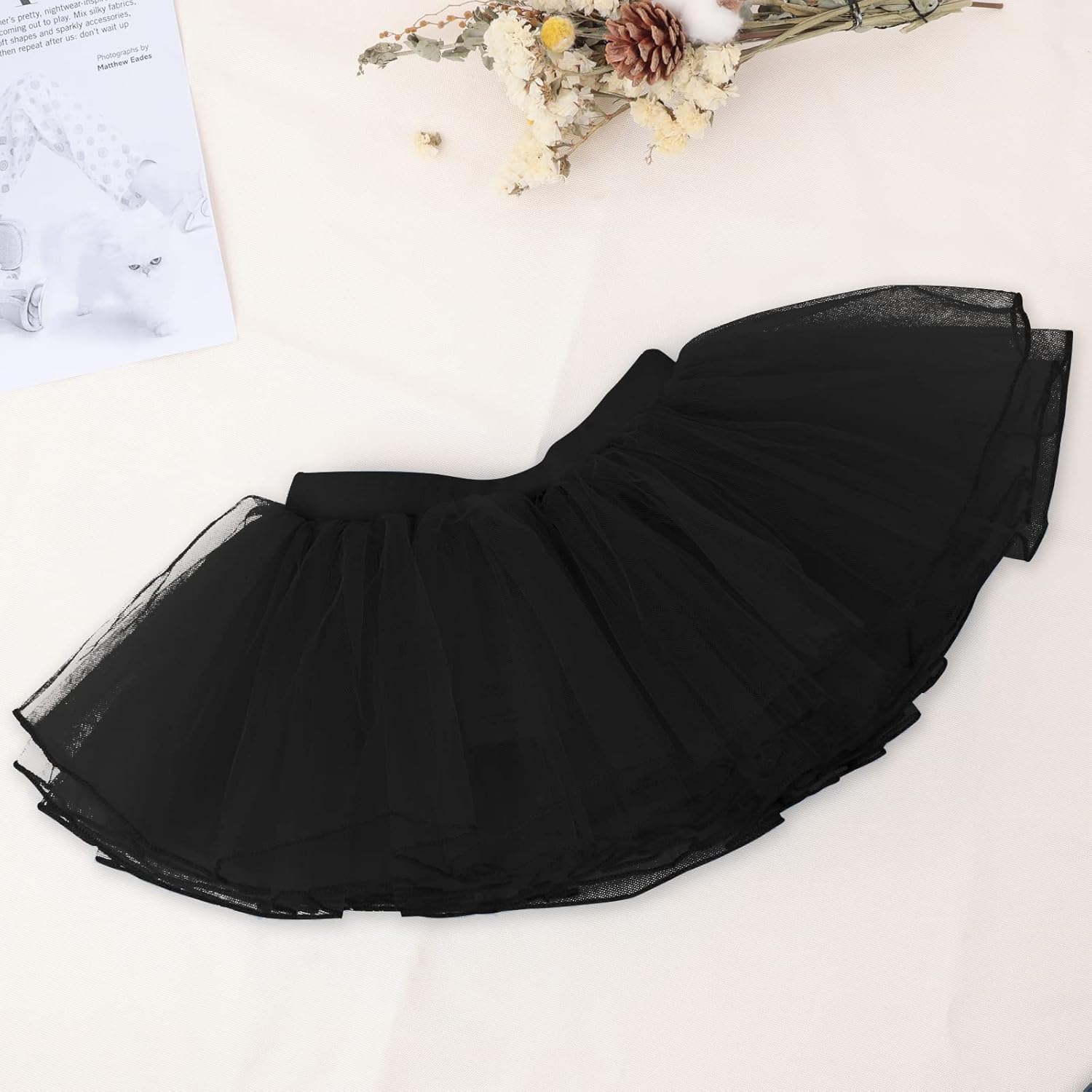 Tutu Skirt Girls Elastic Ballet Dance Skirts 4 Layers Tulle Tutu for Toddler Kid Children 1-9 Years - Image 3