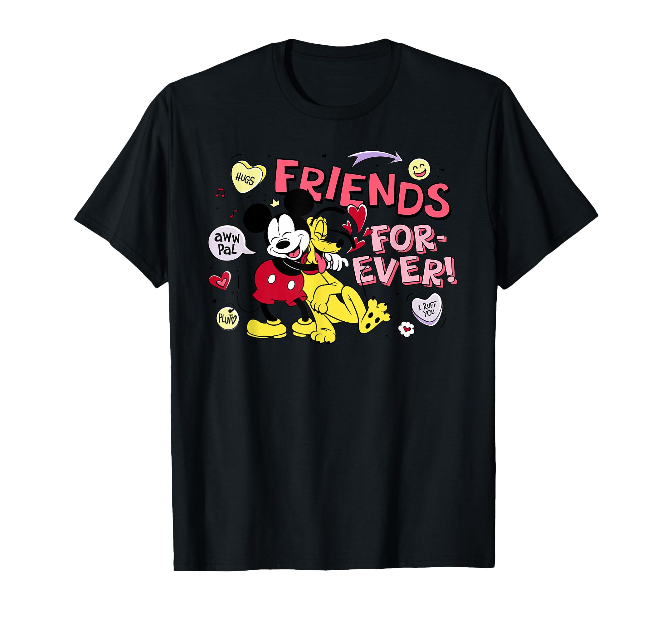 T-shirt Disney Mickey + Pluto idée cadeau anniversaire fan dessin animé - 3