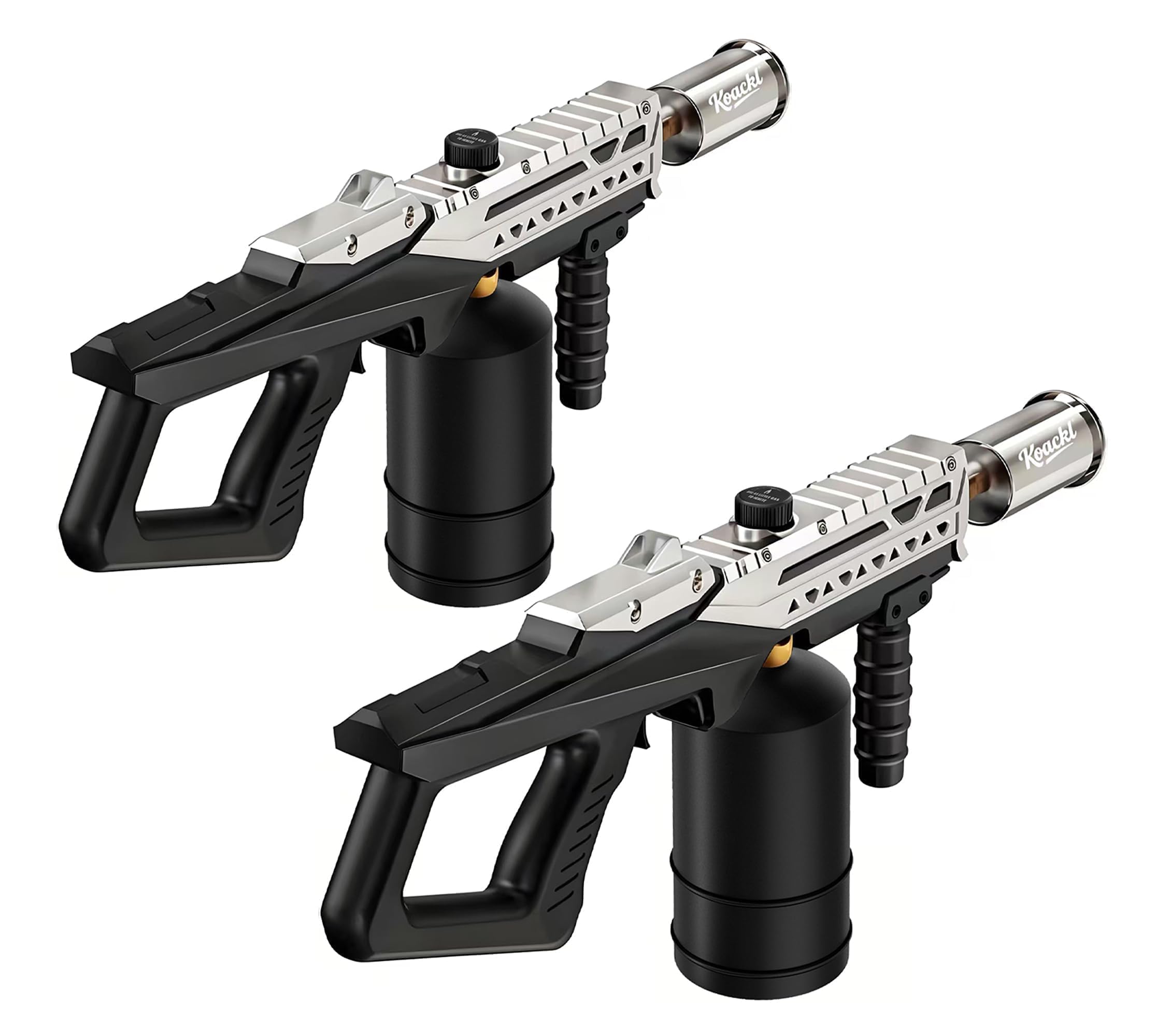 Powerful Propane Torch Gun 2 Pack Kitchen Torch with Adjustable Flame Flamethrower Blow Torch Gun Gas Welding Kits
