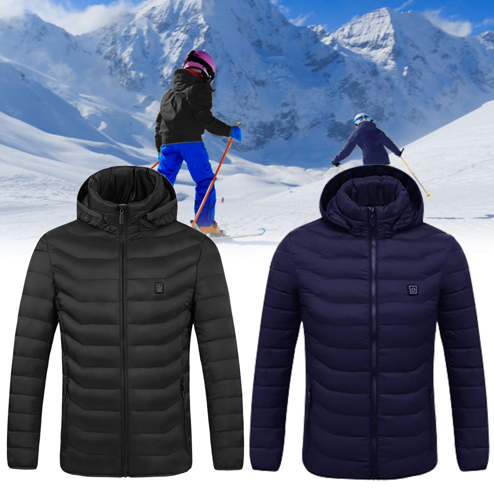 Cappotto Riscaldante Elettrico Impermeabile Inverno Outdoor Giacche 3 Livelli Uomo Riscaldato per Campeggio Inverno Riscaldato