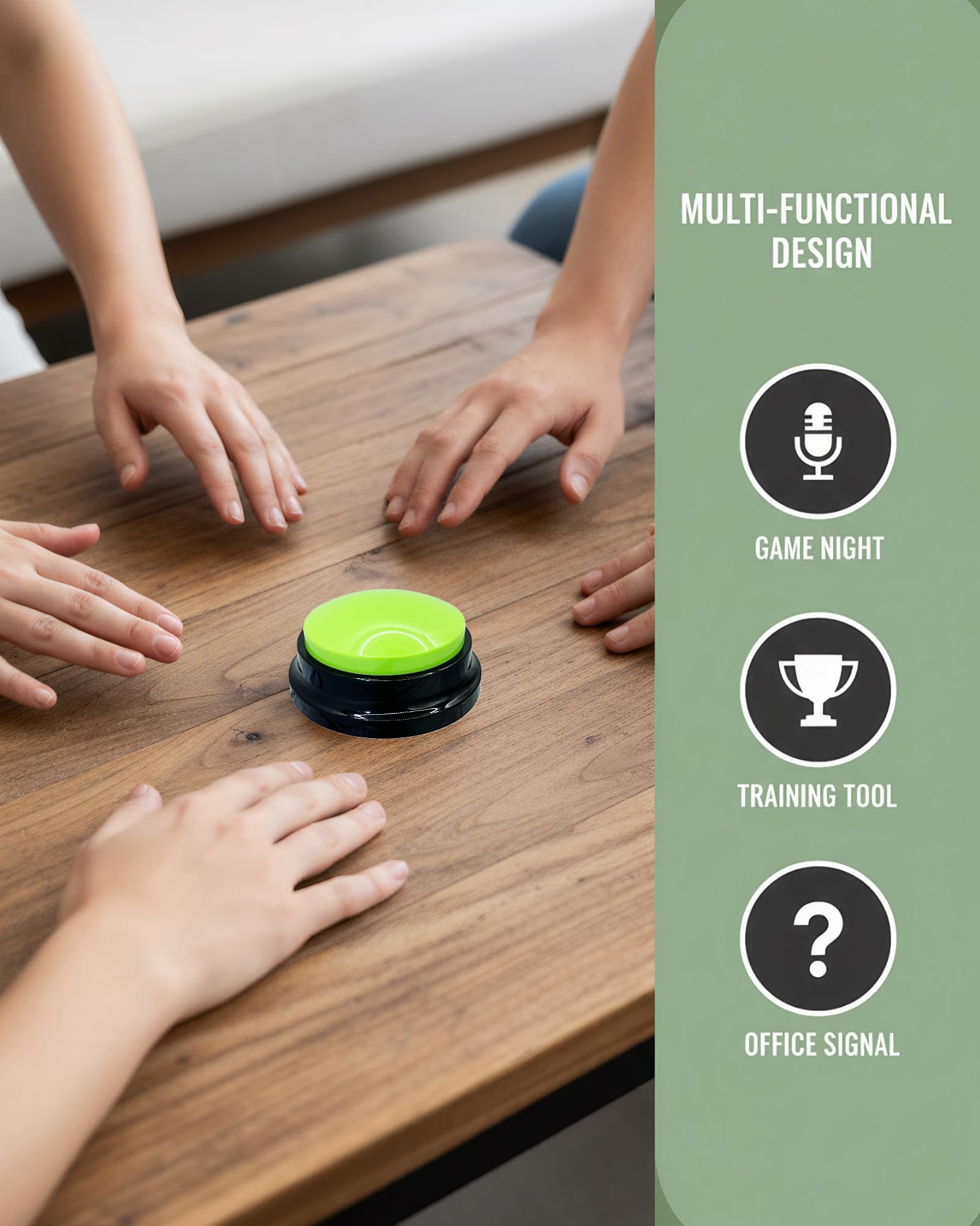 Botones de conversación para perros para comunicación, juego de 6 botones de colores con alfombrilla antideslizante, calcomanías y clicker de entrenamiento, botones grabables para perros y