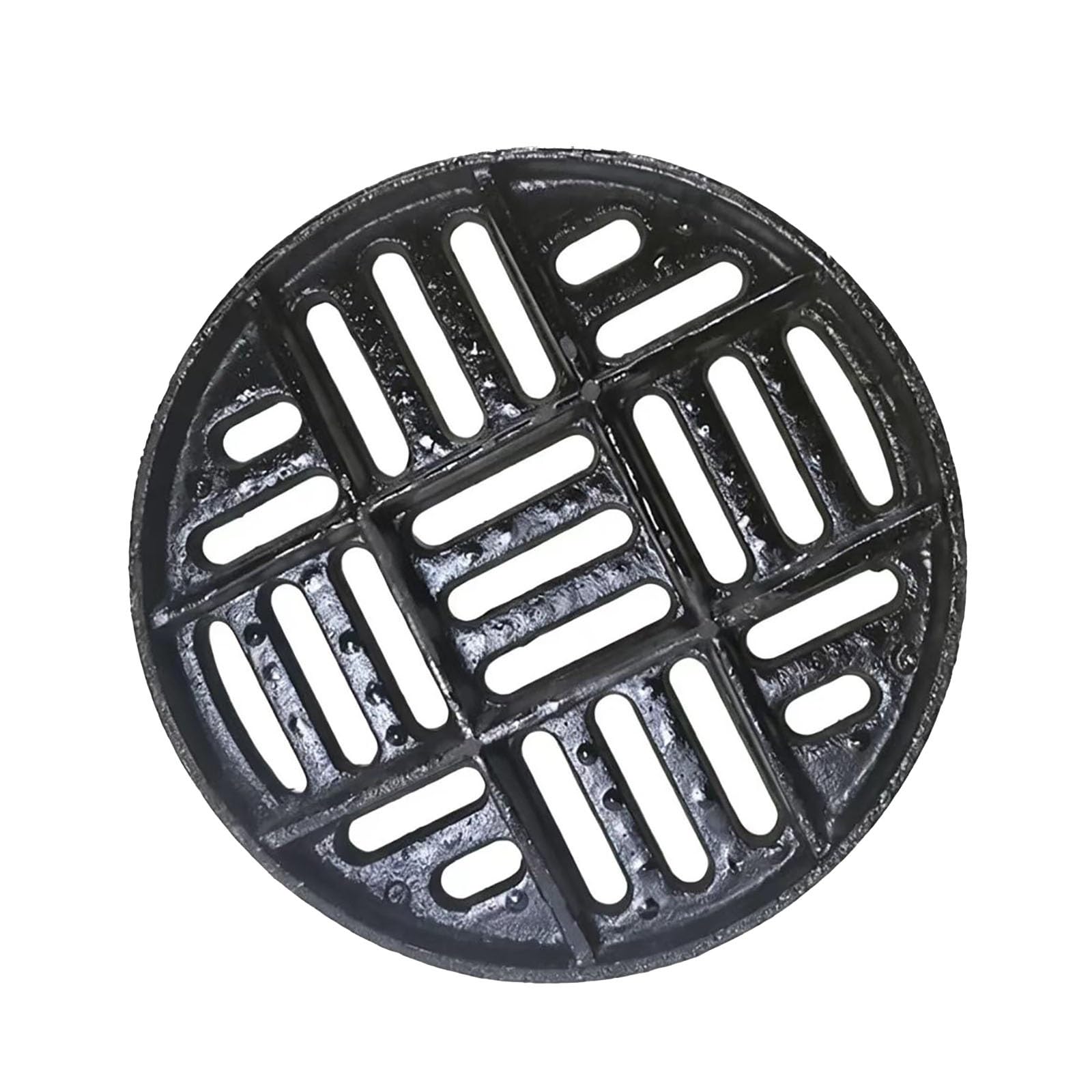 Heavy Du - Griglia di scarico rotonda in ghisa, 40,6 cm, copertura per scarico da giardino e trincea di ricambio per scarichi da pavimento, in resina antiruggine, ideale per uso esterno