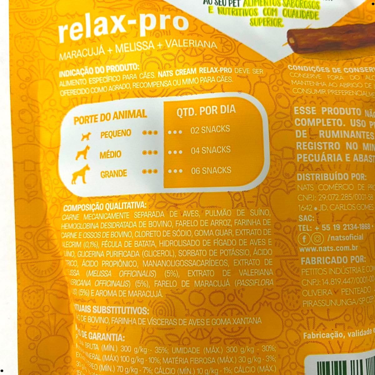 Bifinho Recheado Cream Relax-Pro Nats p/ Cães 120g