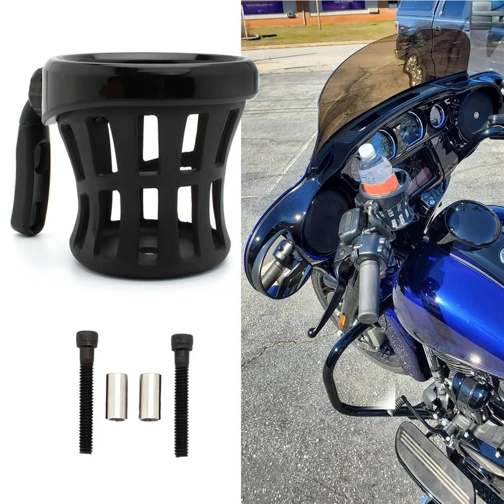 Portabotellas Motocicleta Portavasos Motocicleta Portabotellas Bicicleta Motocross Soporte para Vaso Bebida para Montado para Deslizamiento En Carretera Ultra Clásico