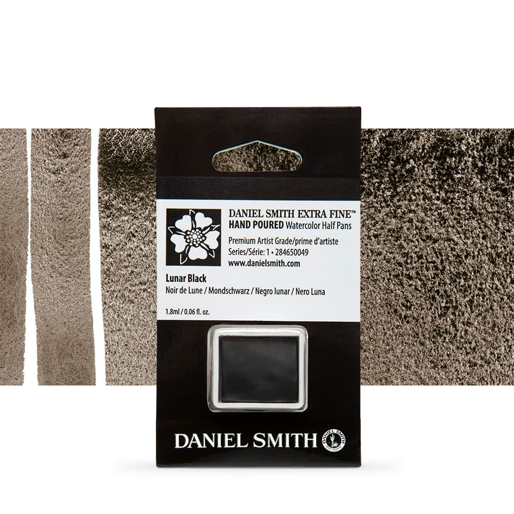 Daniel Smith : Watercolour Paint : Half Pan : Lunar Black : Series 1