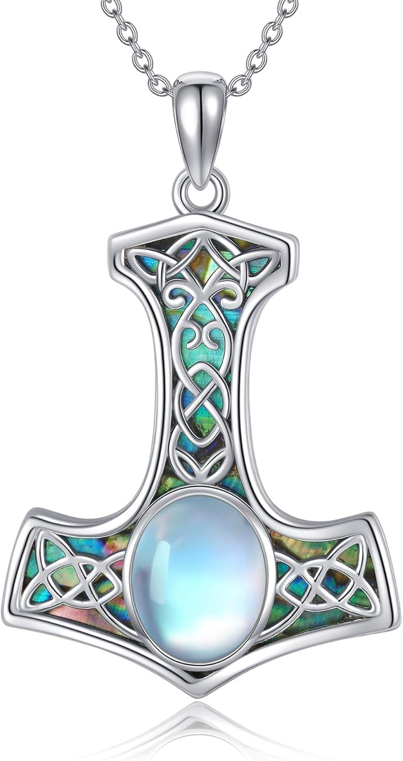 ONEFINITY Viking Jewelry Sterling Silver Mjolnir/Valknut/Raven Necklace Norse Mythology Amulet Pendant Celtic Pagan Jewelry of Talisman for Women Men