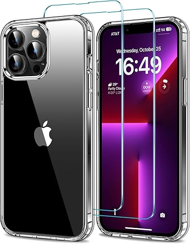 Miniatura 51 de HOOMIL Funda para iPhone 12/iPhone 12 Pro con 2 protectores de pantalla de vidrio templado, sin amarillamiento, protección contra caídas, arañazos,