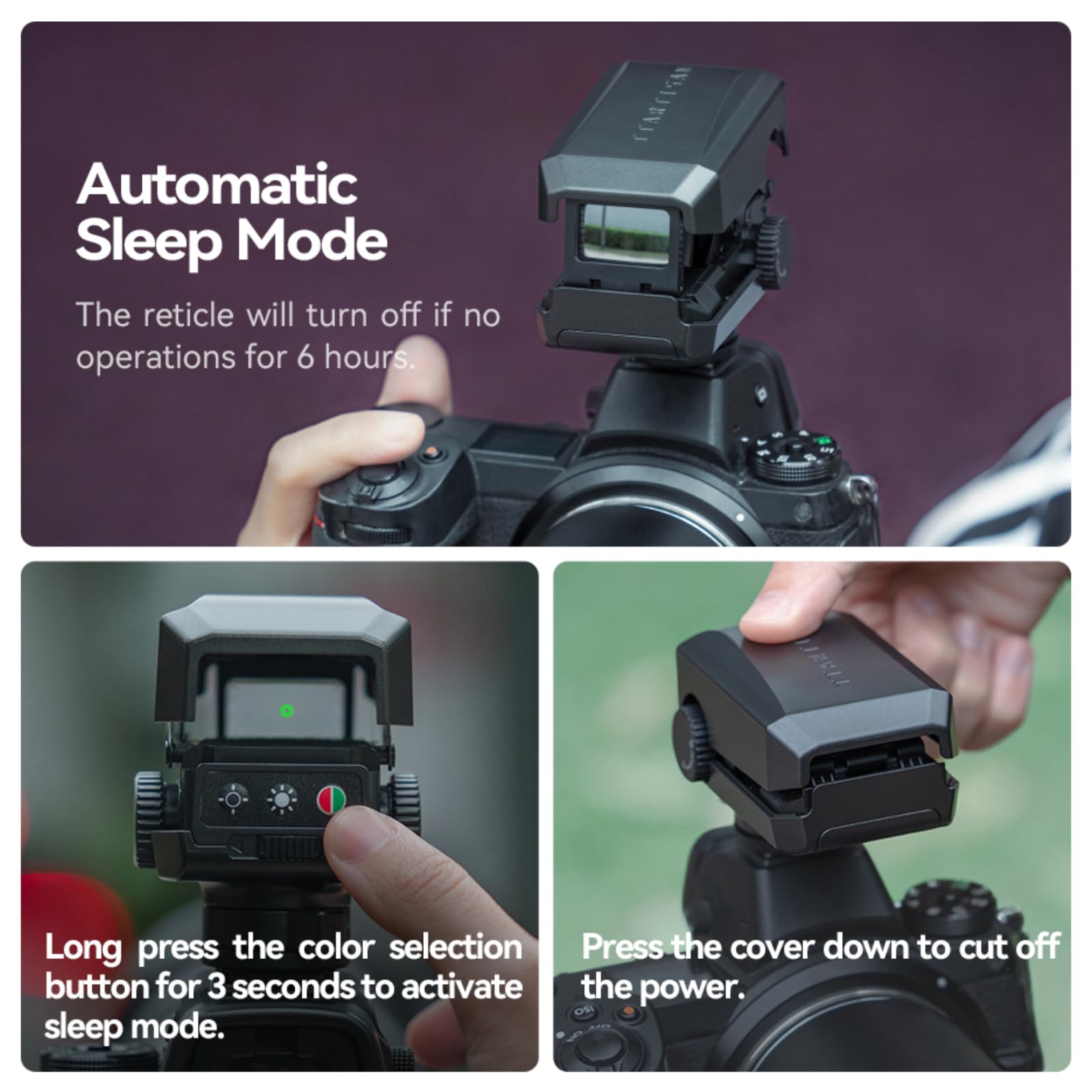 TTArtisan Fotocamera Dot Sight Super-Tele-Tracking visiera con mirino rosso/verde, 5 livelli di luminosità, 73 g, supporto per scarpe freddo/flash per fotocamere DSLR e mirrorless