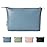 Narwey Small Makeup Bag for Purse Small Cosmetic Bag Women PU Leather Travel Makeup Pouch Zipper Pouch (Greyish Blue)