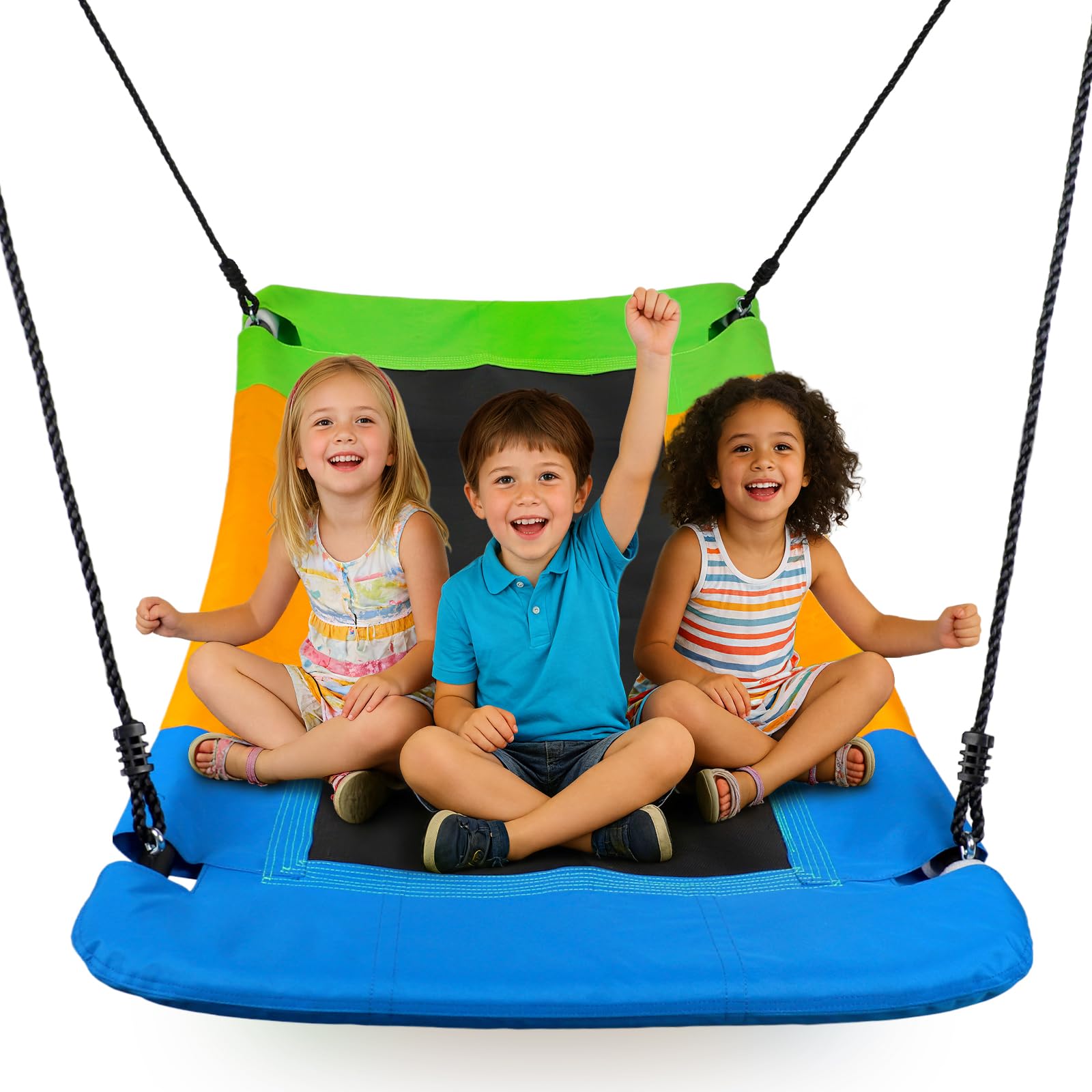 Dripex Kids Nest Swing, Children's Swing Seat, Adjustable Hanging Tree Swings for Outdoor Backyard Garden, Oxford, 150 * 80 cm, 150 kg Capacity