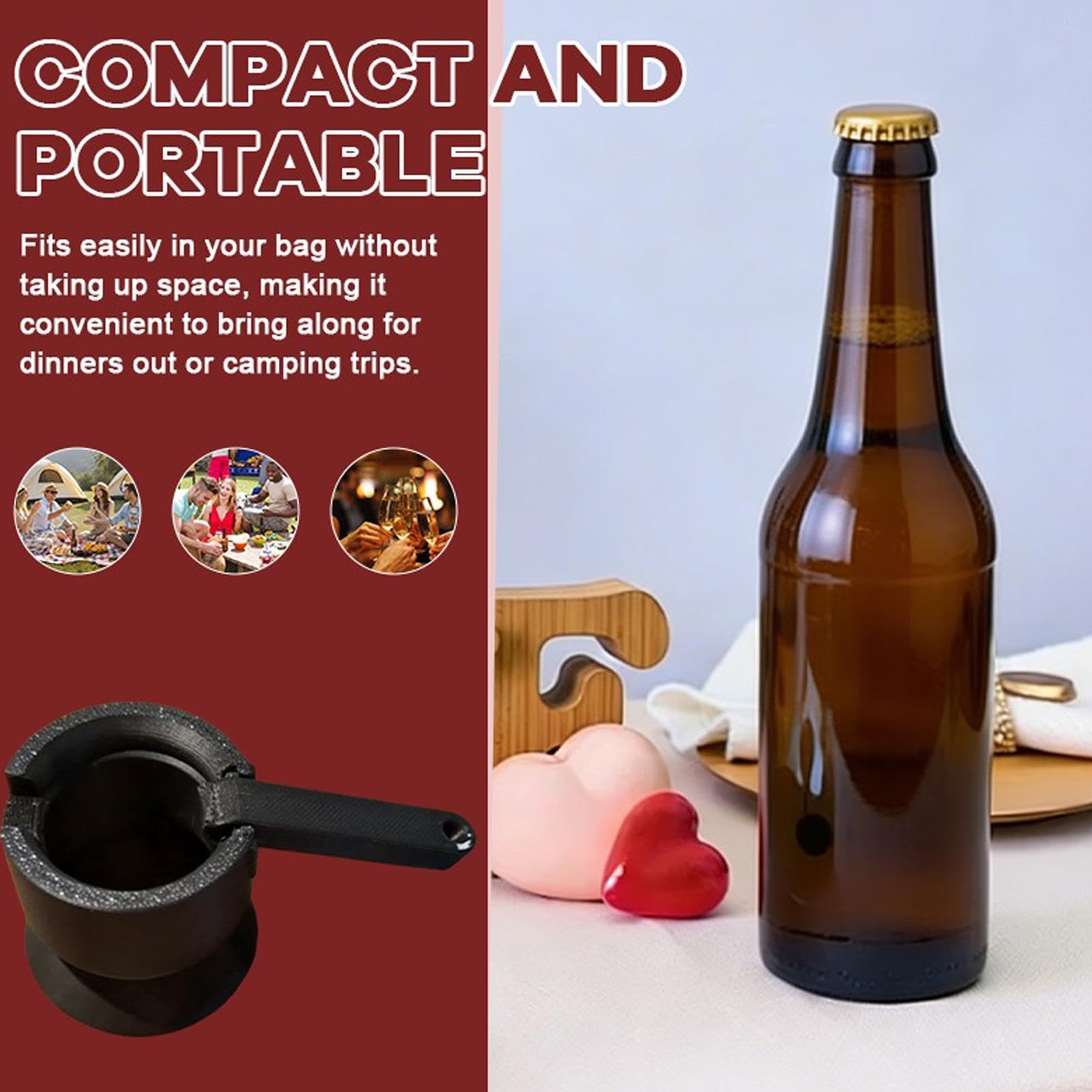 Bottle Cap Launcher Abrebotellas Lanzador De Chapas Abridor Cerveza Gadget Festival Regalo Hombres Accesorio Bar BBQ Camping Portátil
