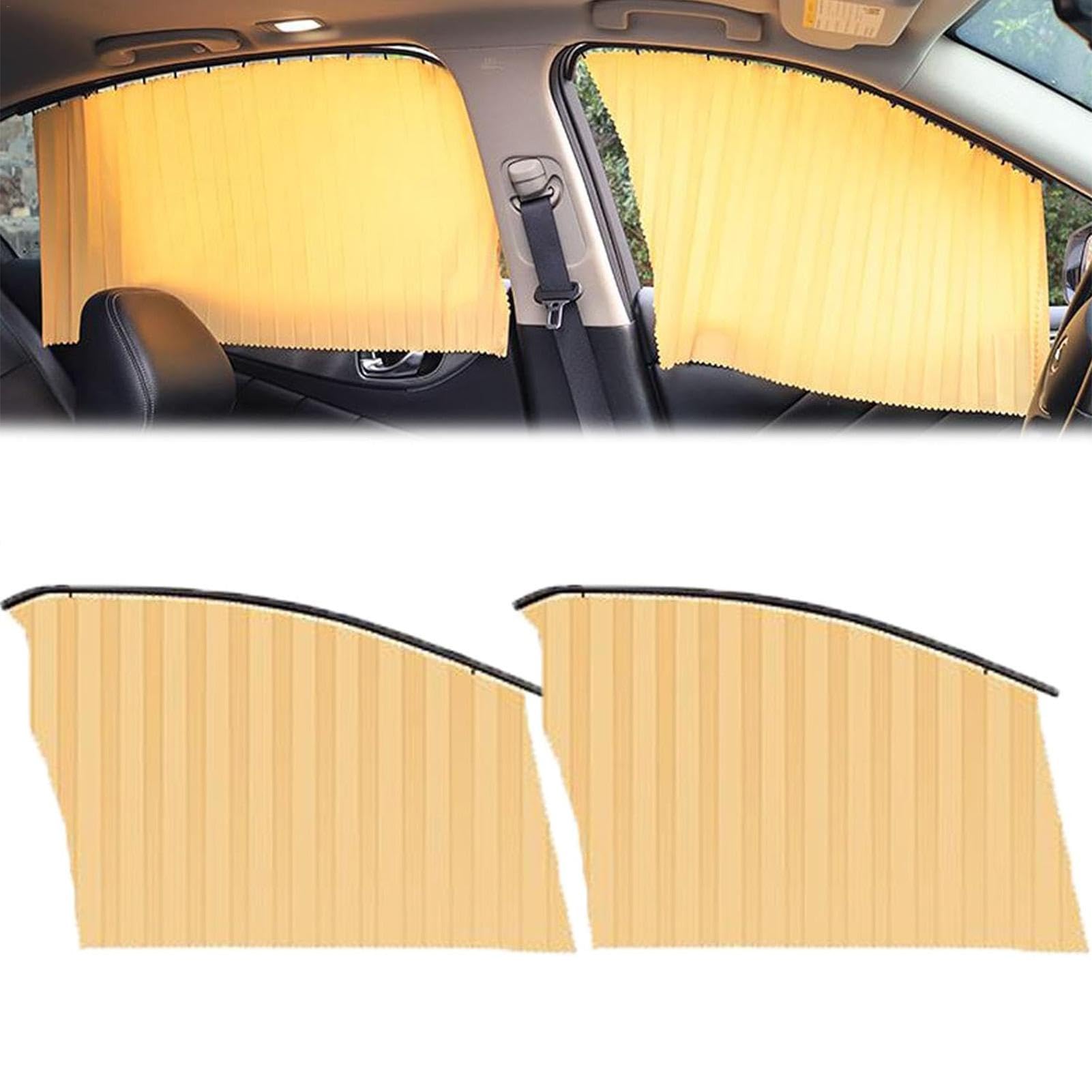 Persiane magnetiche per auto, protezione solare per finestrini laterali, per finestre, tende laterali auto, parasole – pieghevole per il viaggio su strada, per una forte luce solare per
