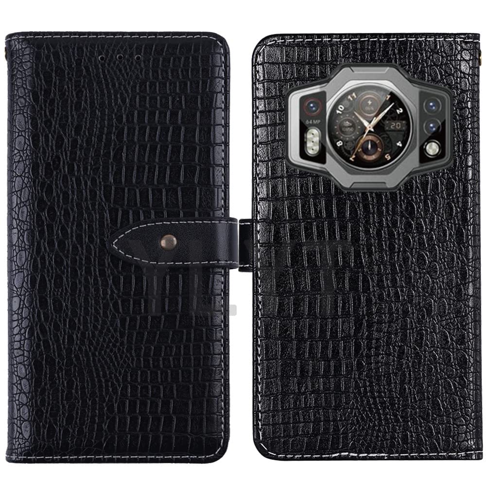 Shockproof - Black Flip Leather TPU Silicone Luxury Cover Stand Wallet Case For oukitel wp21 6.78 inch Card Slots Pouch Skin