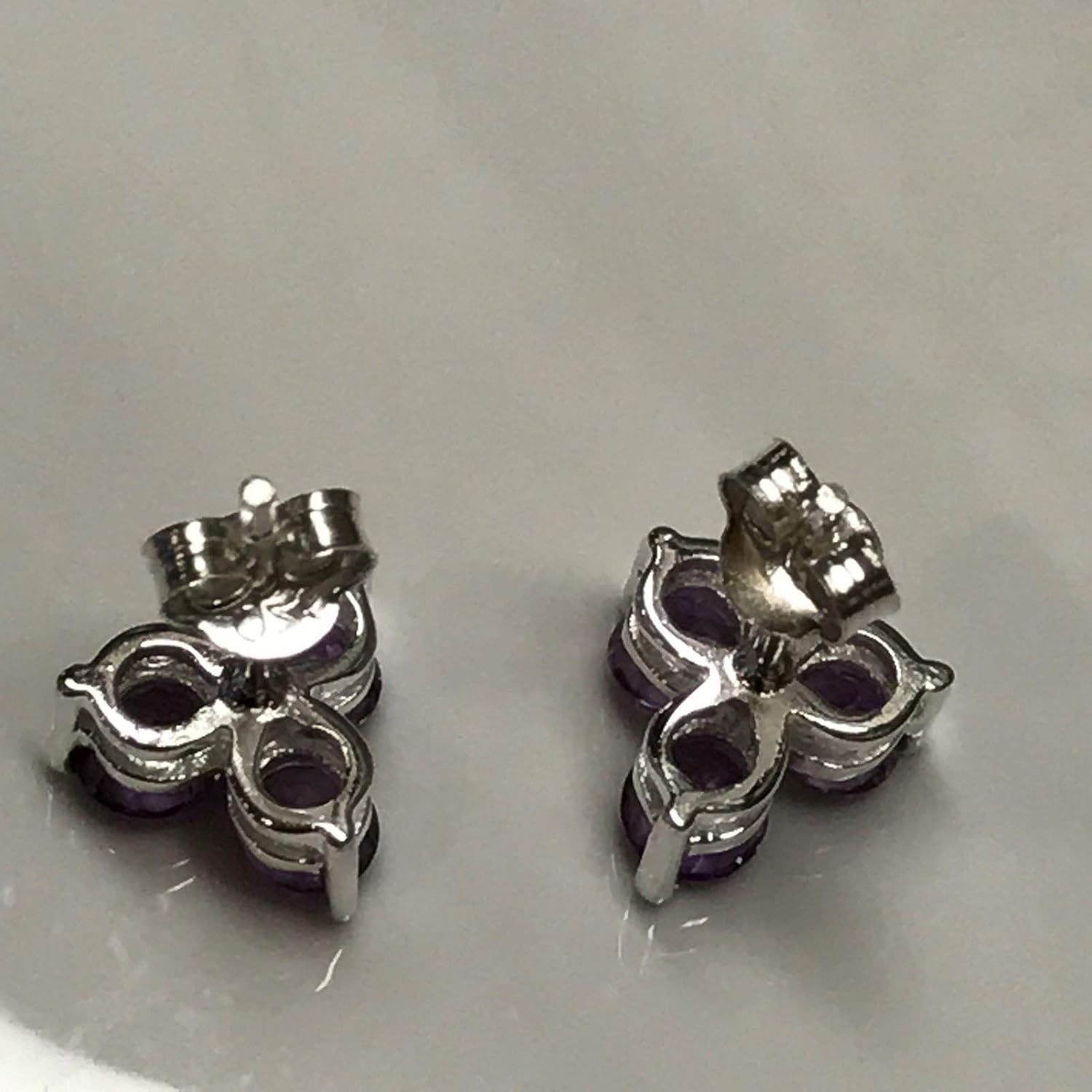Genuine 2ct Amethyst 925 Solid Sterling Silver Stud Earrings 7mm - Image 2