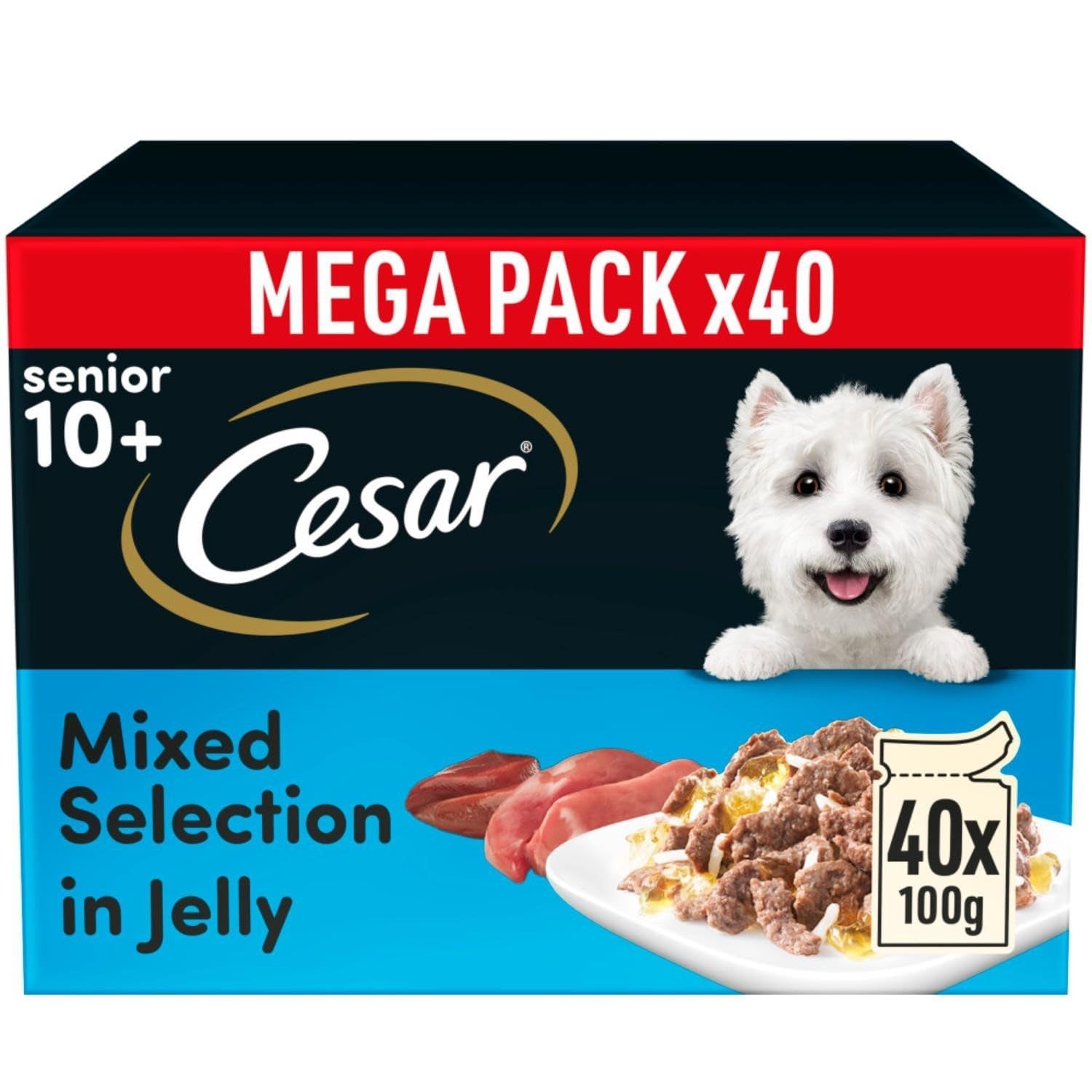 Cesar Sauce Selection Adult Wet Dog Food Pouches Mixed in Jelly 120 x 100g