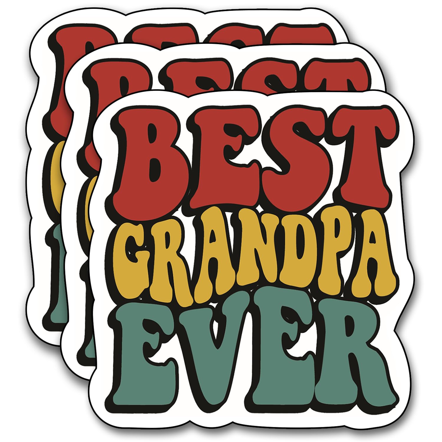 Adhesivo de vinilo impermeable duradero Best Grandpa Ever para decorar coches y tazas