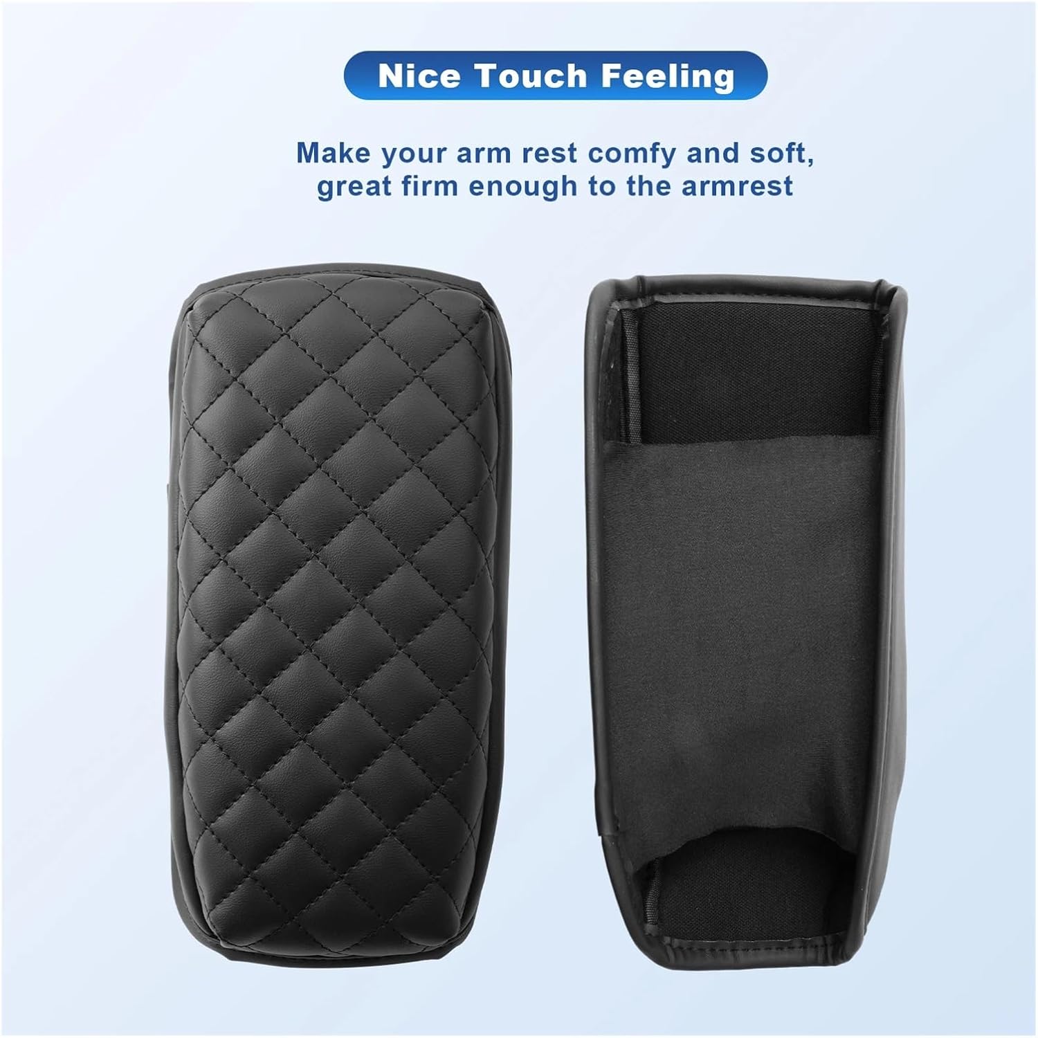 Car Armrest Box Cover Compatible with Opel Mokka B Mokka-e 2021-2025 Central Control Armrest Storage Box Pad Auto Mokka B Accessories(Black)
