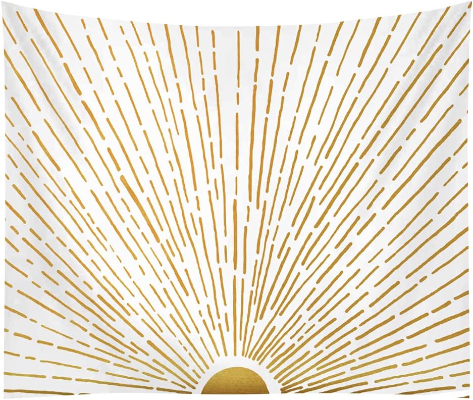 LINGXU Boho Tapestry Boho Wall Decor Sun Tapestry Sunrise Sunset Abstract Art Vintage Hippie Tapestry 70s Room Decor For Bedroom Aesthetic Nursery Bedroom, 150cm x 200cm(60 x 80inches) : Everything Else