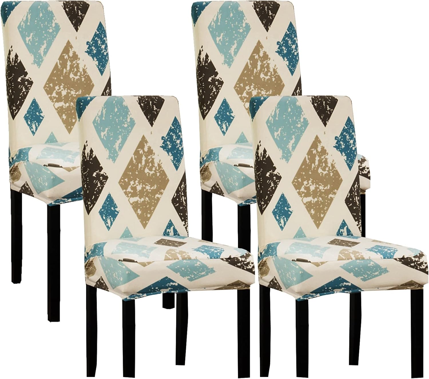 XNN Modern Stretch Dining Chair Covers Removable Washable Spandex Slipcovers for High Chairs 4/6 PCS Chair Protective Covers (M, 4PCS/Set)