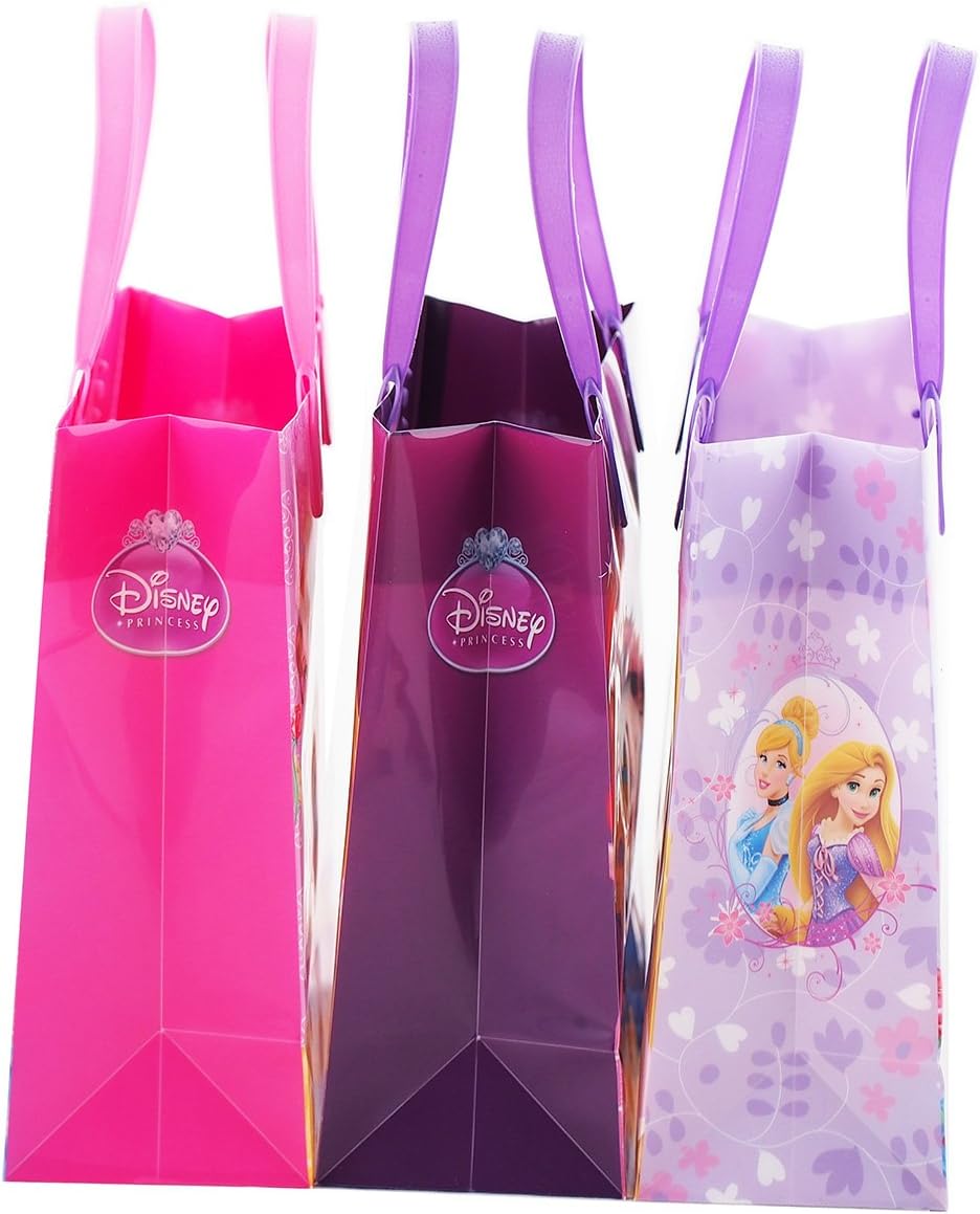 Princess Disney 12 Premium Quality Party Favor Reusable Medium Plastic Gift Goodie Bags 8" : Toys & Games