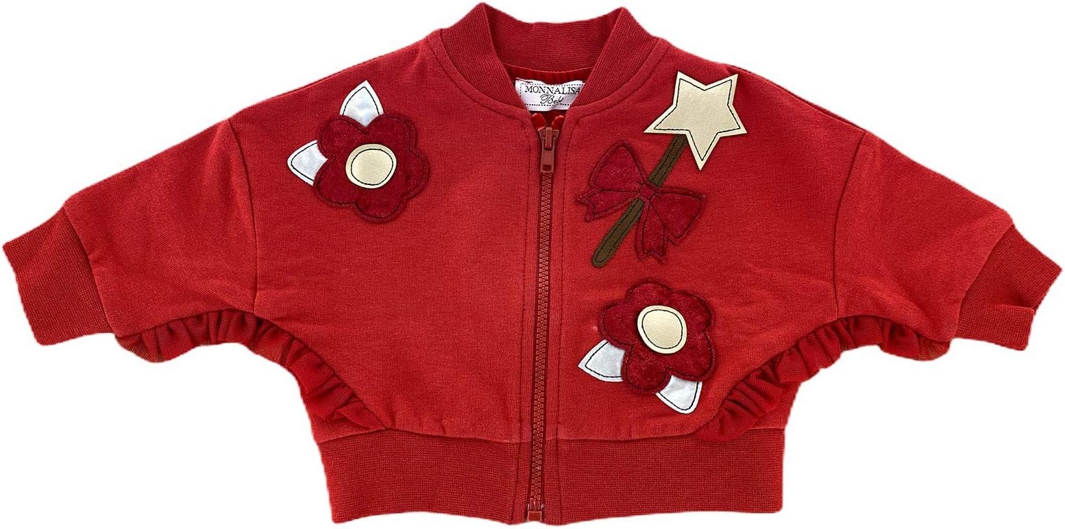 MONNALISAA96 felpa bimba GIRL BEBE' cotton full zip sweatshirt kids