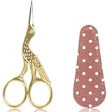 BIHRTC 3&period;6inch Little Embroidery Scissors Sharp Stainless Steel Tip Cross Stitch Scissors for Office Home Manual Sewing Handicraft DIY Tool Art Work Needlepoint Crochet Vintage Detail Shears