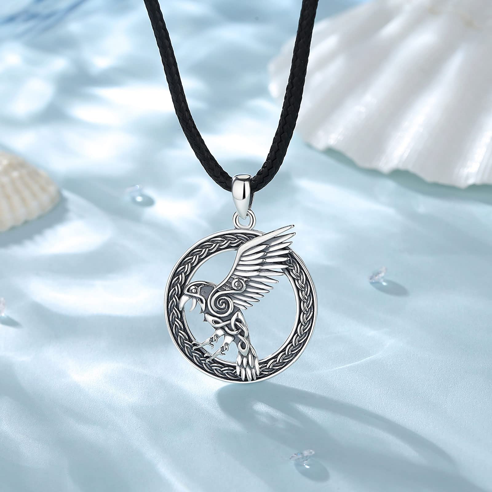 AEONSLOVE Collar Vikingo Plata de Ley 925 para Hombre Mujer, Colgante Árbol de la Vida Yggdrasil/Martillo de Thor/Runas Vikingas/Lobo Vikingo/Dragón, Joyas Nórdico