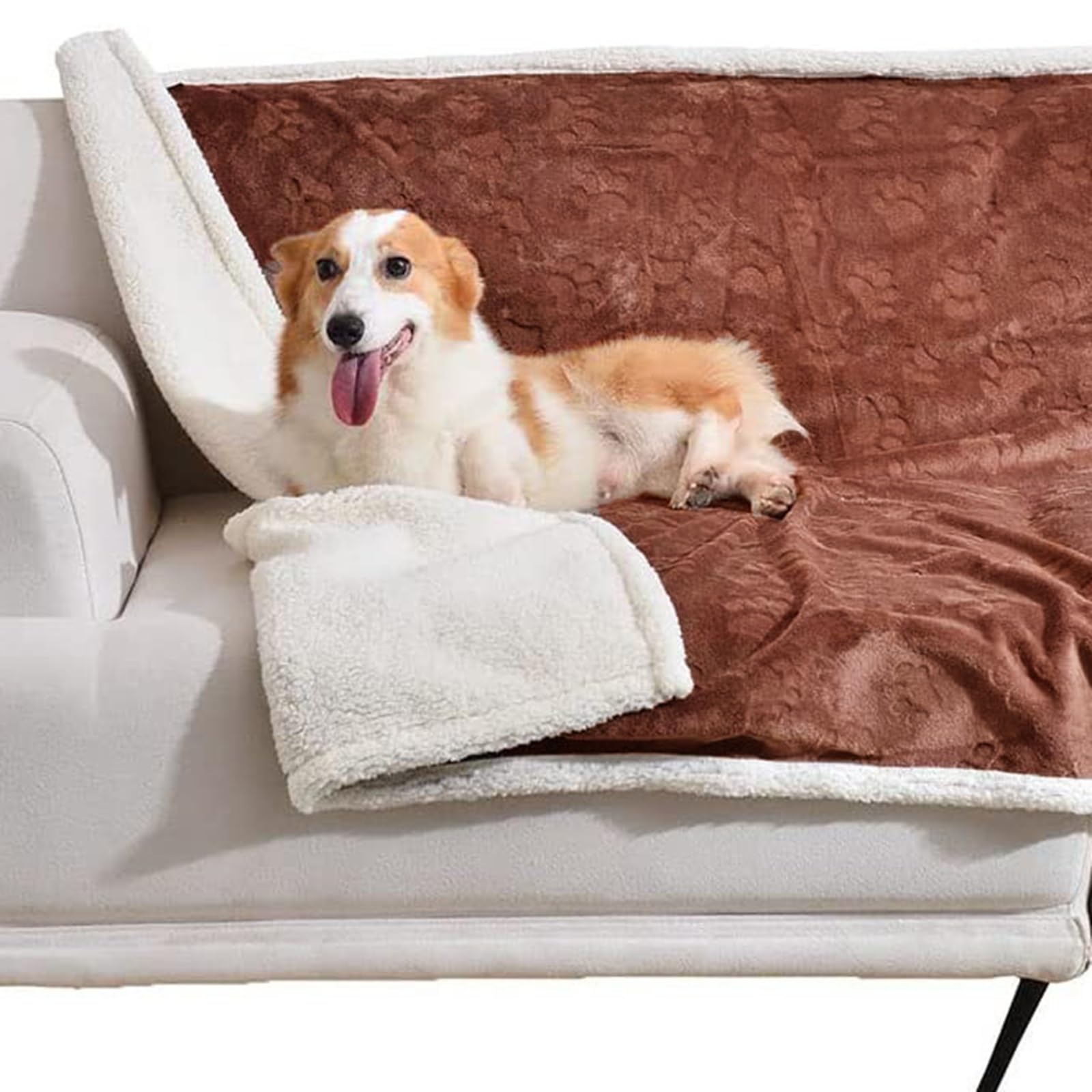 Manta Cálida para Perros Y Gatos Cama para Perros Reversible Colchón para Jaulas Manta para Mascotas Funda Y Protección para Muebles para Perros Gatos Conejos Y Otras Mascotas (Color : Brown, Size :