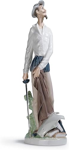 LLADRÓ Figura de figura de Don Quijote de pie. Figura de porcelana.