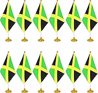 Vista 43 de WXTWK Paquete de 12 banderas de escritorio peruanas pequeñas mini banderas de mesa peruanas con base de soporte, decoración de celebración