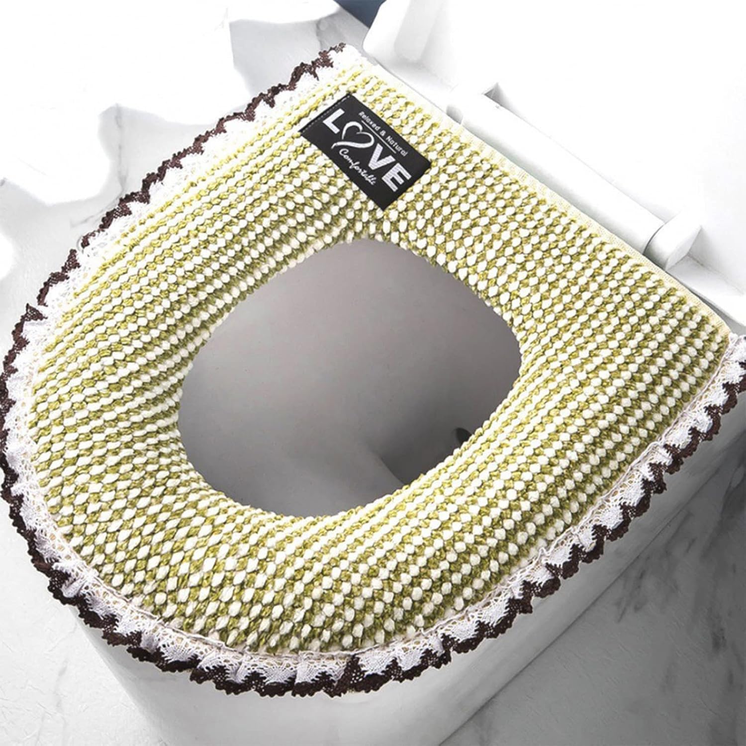 LFFH Bathroom Soft Toilet Seat Cover Pad, 2pcs Toilet Lid Seat Cover Toilet Seat Cushion Washable and Comfortable Toilet Seat Cover Pads (Color : Blue)