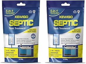 Septic Tank Cleaning Powder 10X Powerful | 5-In-1 Formula |Powerful Septic Tank Bacteria Reduces sludge build-up| Degrades Food & Human Waste| Septic Tank Treatment Powder 250Gm (PACK OF 2)