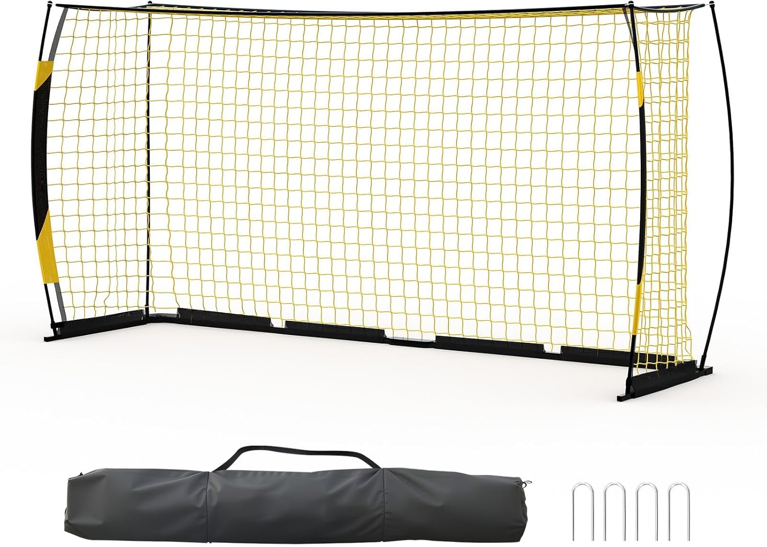 12x6 FT Soccer Goal, Foldable & Portable Practice Goals Training Practice Net for Teens Adults, with Carry Bag, Easy Setup, for Outdoor, Backyard, Indoor
