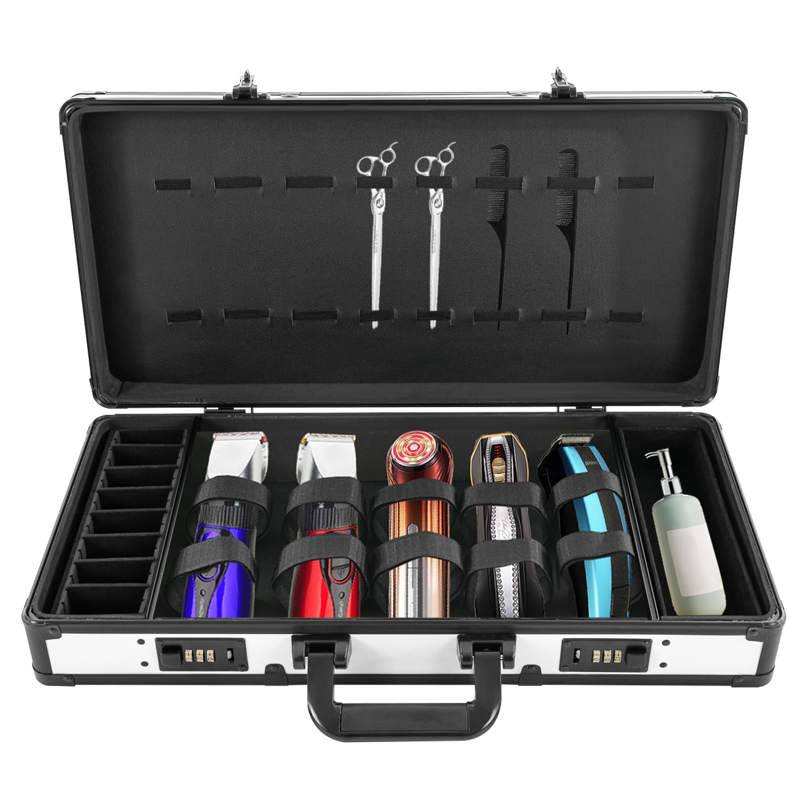 Mallette à outils de coiffure noire de 2 kg pour salon de beauté