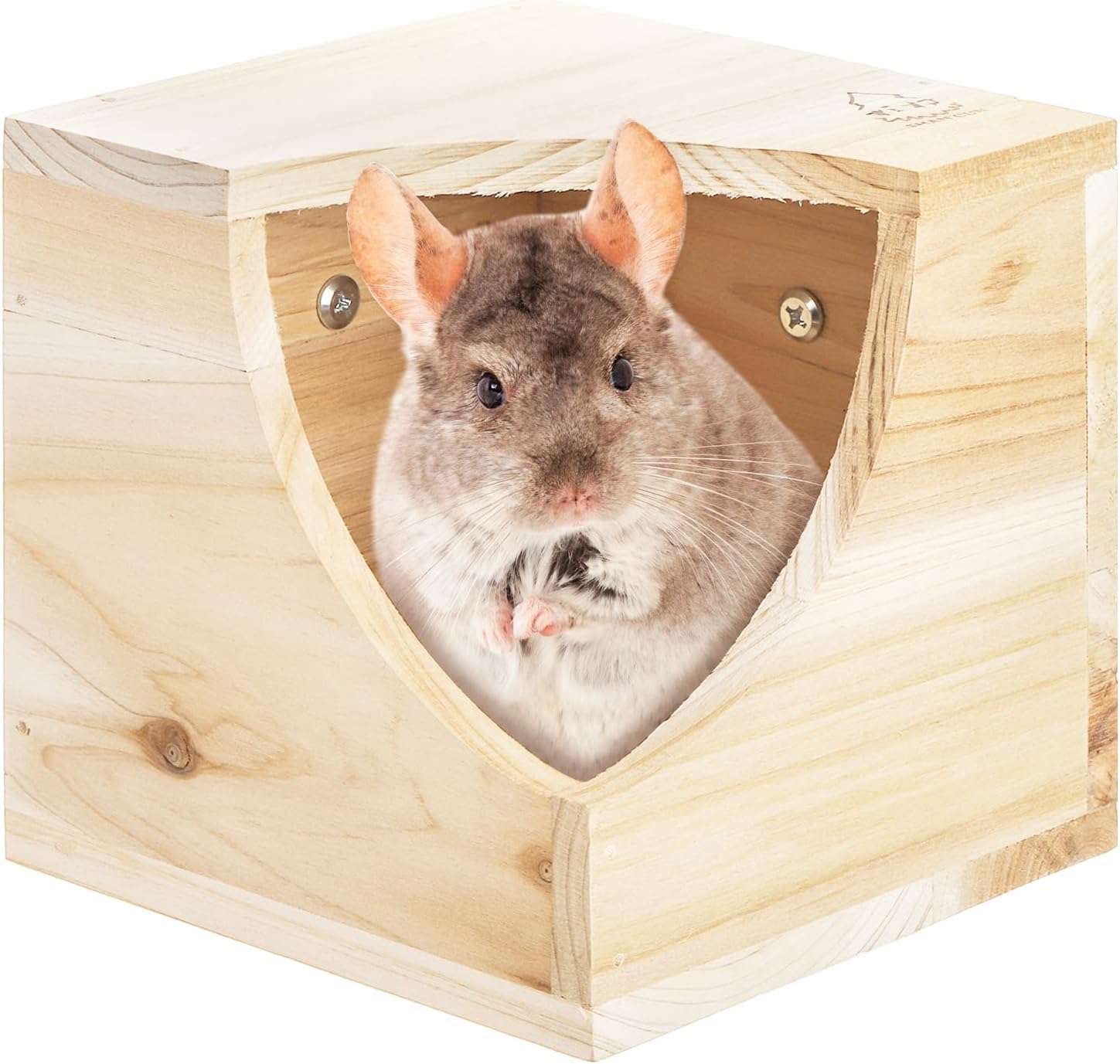 Yesland Wood Chinchilla House, Natural Square Small Animal