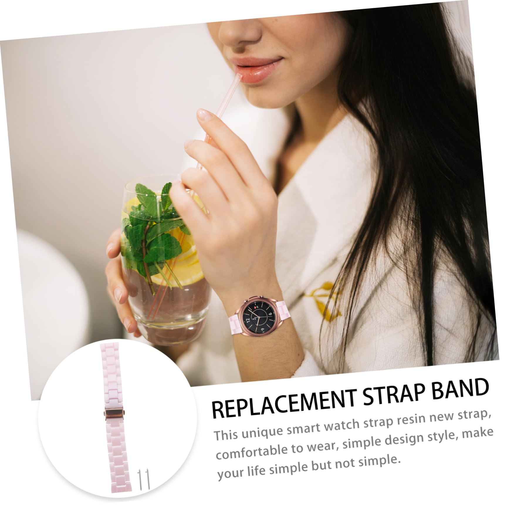 HOMSFOU Bracelet De Montre Résine Pour Watch Élégant Et Facile à Installer Accessoire Pour Look