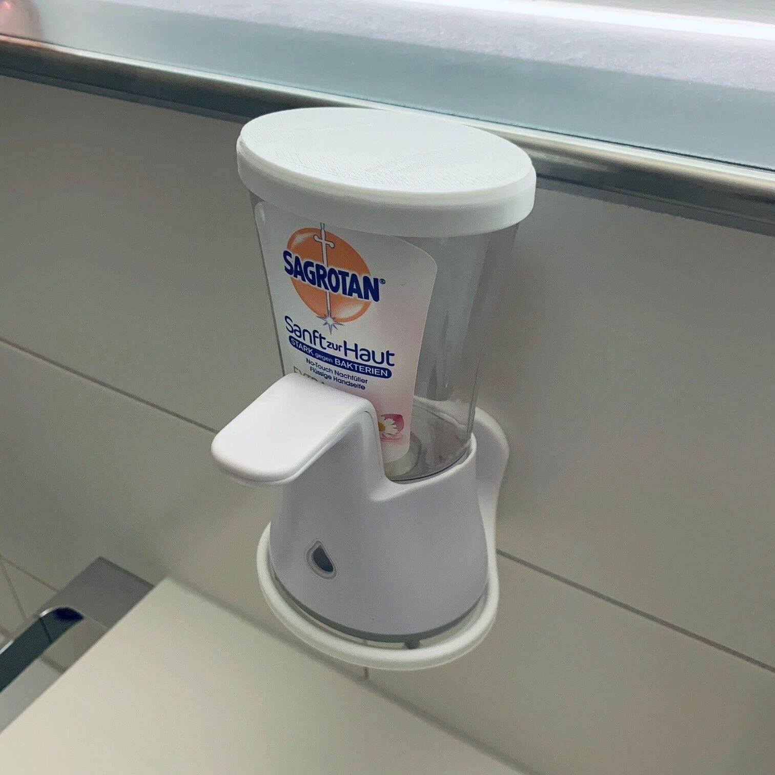 Generic Wall Mount / Wall Mount and Refill Lid for Sagrotan No Touch Soap Dispenser - White