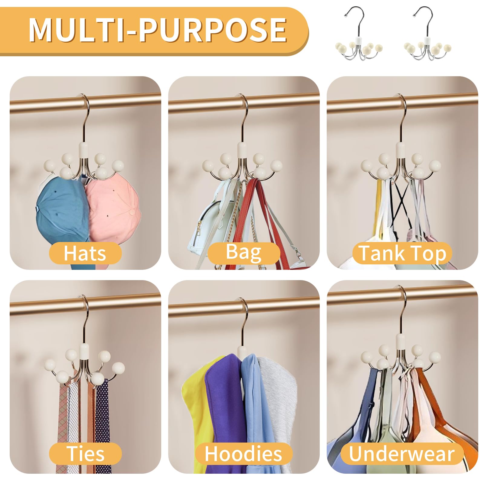 Cintres En S Pour Sweats à Capuche - Lot De 10 - Gain De Place Placard - 5