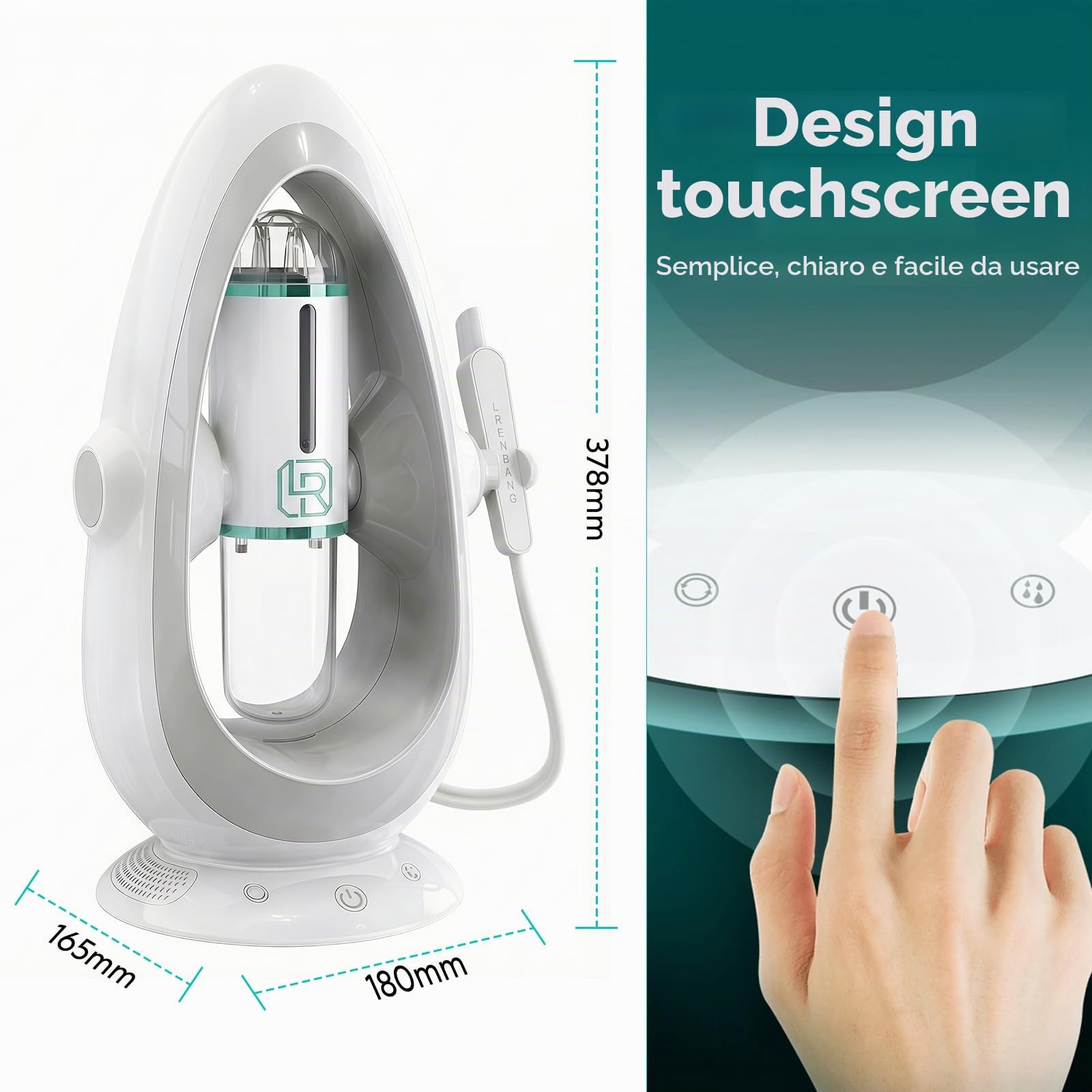 AquaFacial - Dispositivo multifunzione Macchina facciale con ossigeno all'idrogeno, Idrodermoabrasione Facial Macchina per La Pulizia Dispositivo multifunzionale per la cura del viso a bolle piccole