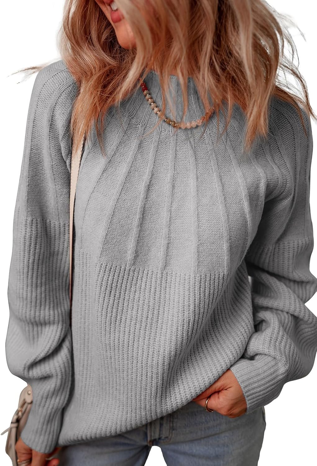 Dokotoo Women‘s Turtleneck Oversized Sweaters Long Sleeve Pullover Knit Mock Neck Tops