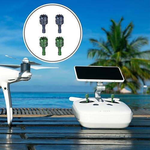 Miniatura 7 de 4 unidades de palos de control de dron, accesorios de repuesto desmontables compatibles con DJI Mini 3 Pro Drone DJI RC (azul, verde)