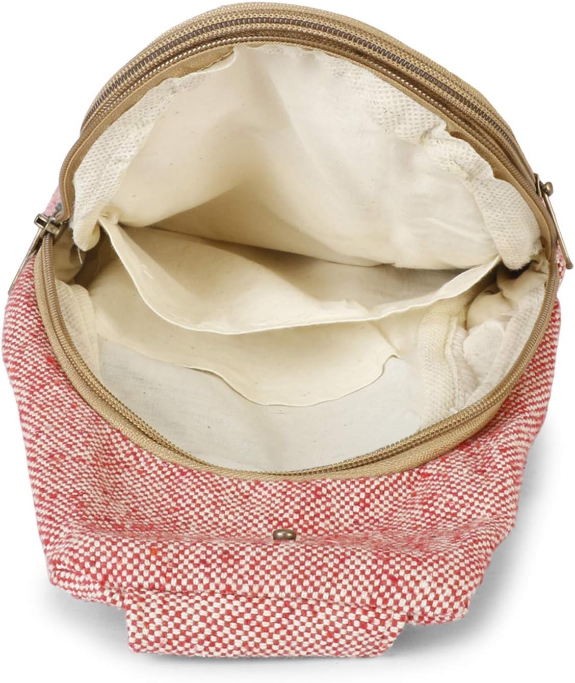 Hemp Sling Backpack- Hemp Cross body Bag- Hemp Shoulder Backpack Adjustable Strap for Men & Women (Red) - Image 4