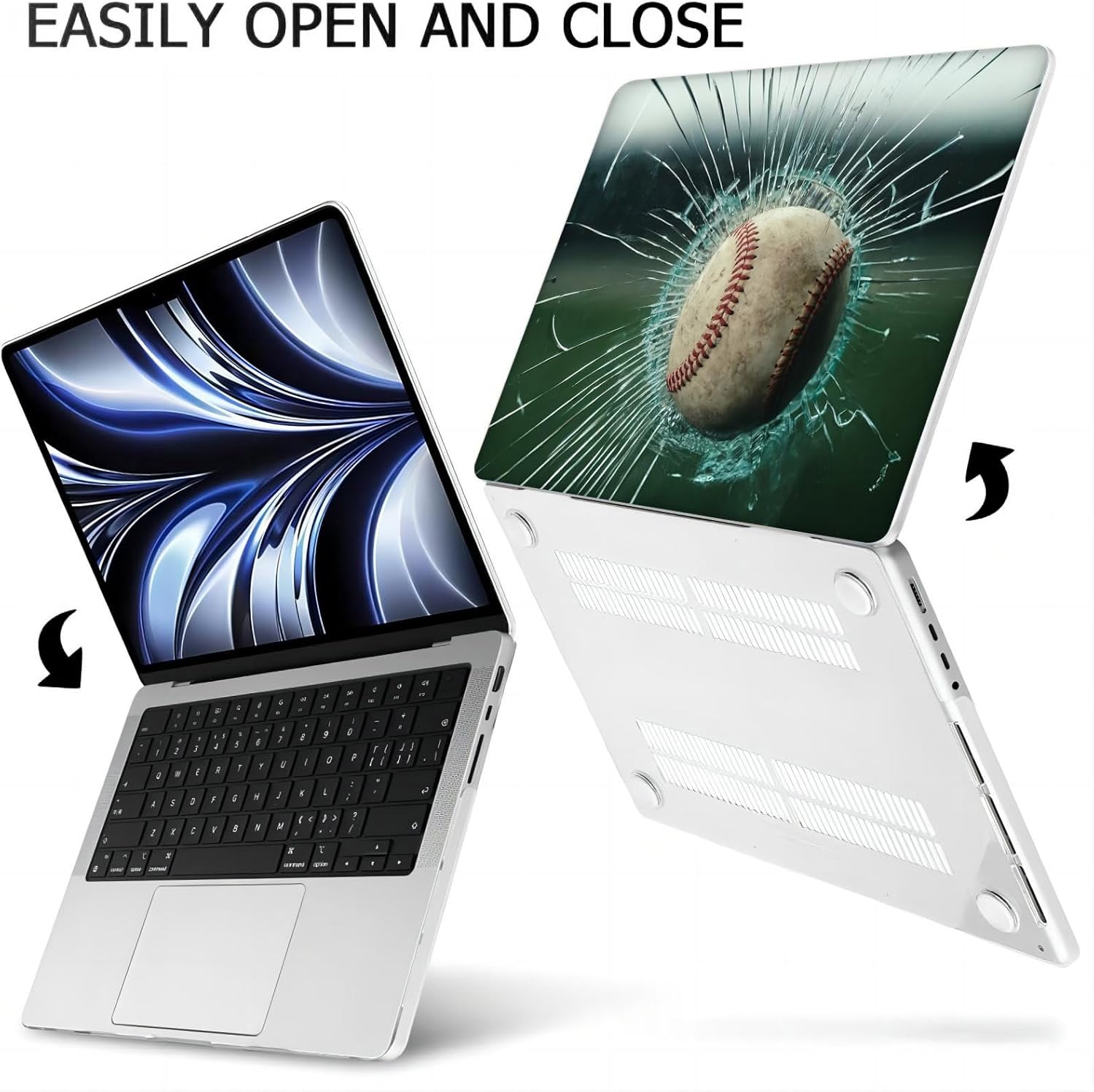 Compatible with MacBook Neo 13-inch, Hard Shell Case with Keyboard Cover and Screen Protector (A3404 A18 Pro chip, 2026 Release) - Baseballs MC23592