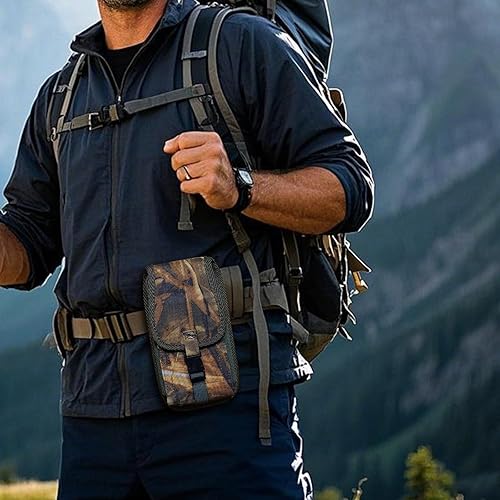 Miniatura 4 de Funda de camuflaje para teléfono celular para hombre, soporte para teléfono con clip para cinturón, bolsa táctica grande para iPhone 17, 16, 15, 14
