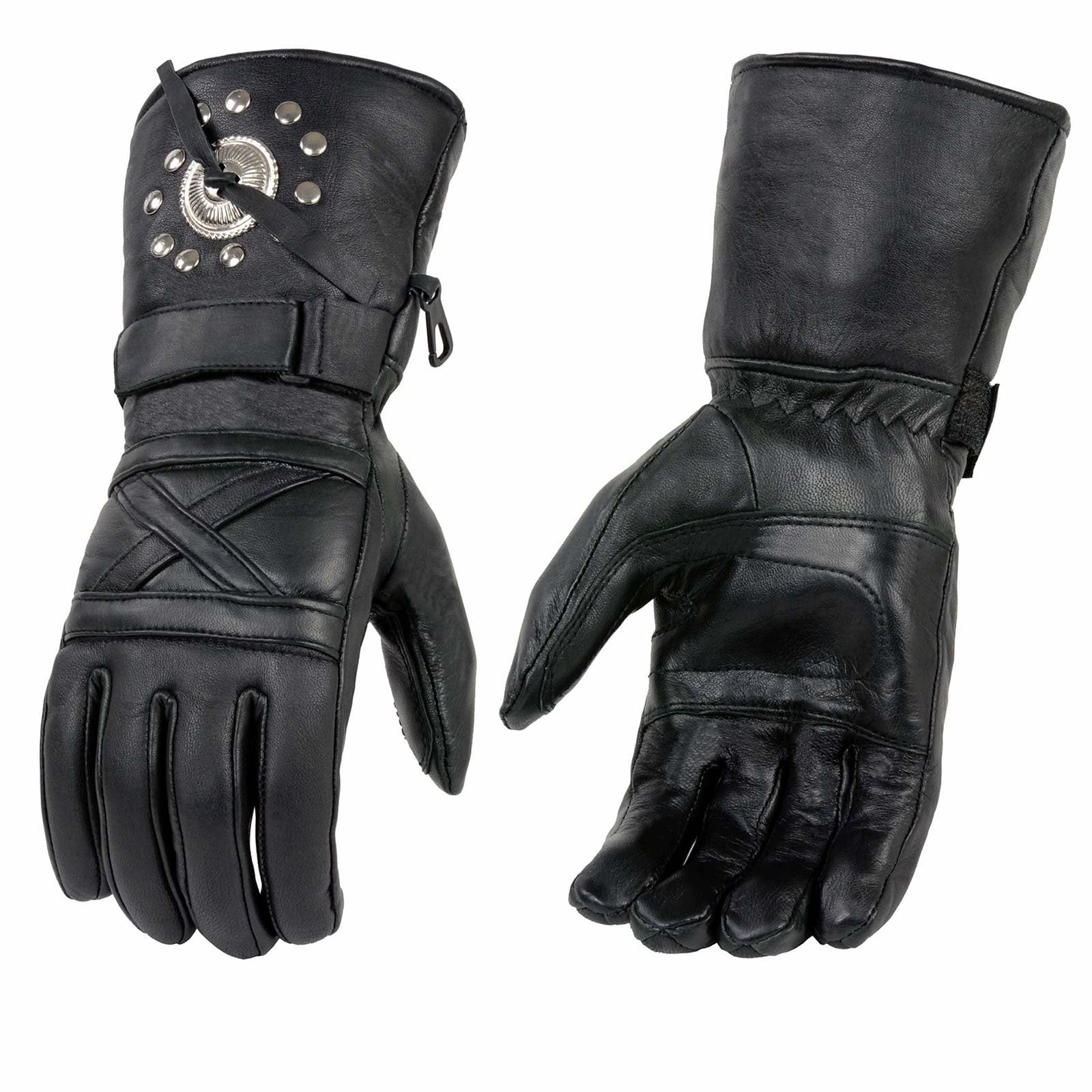 Shaf International Men's Gauntlet Gloves (Black, Large)