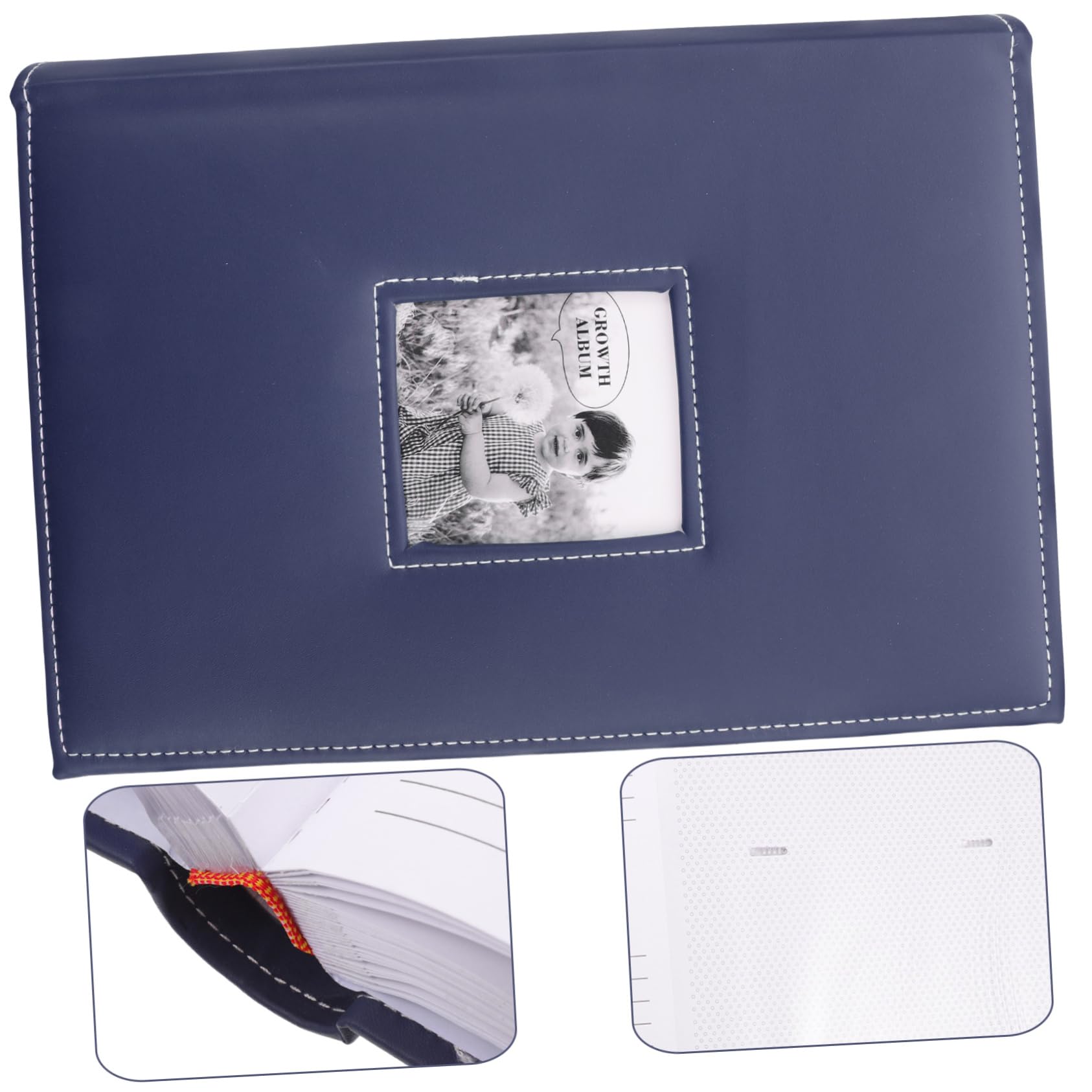 OUNONA Großes Fotoalbum zum Aufbewahren von Fotos mit 300 Taschen Pu und Papierausführung Langlebig für Hochzeit und Geburtstagsmotto