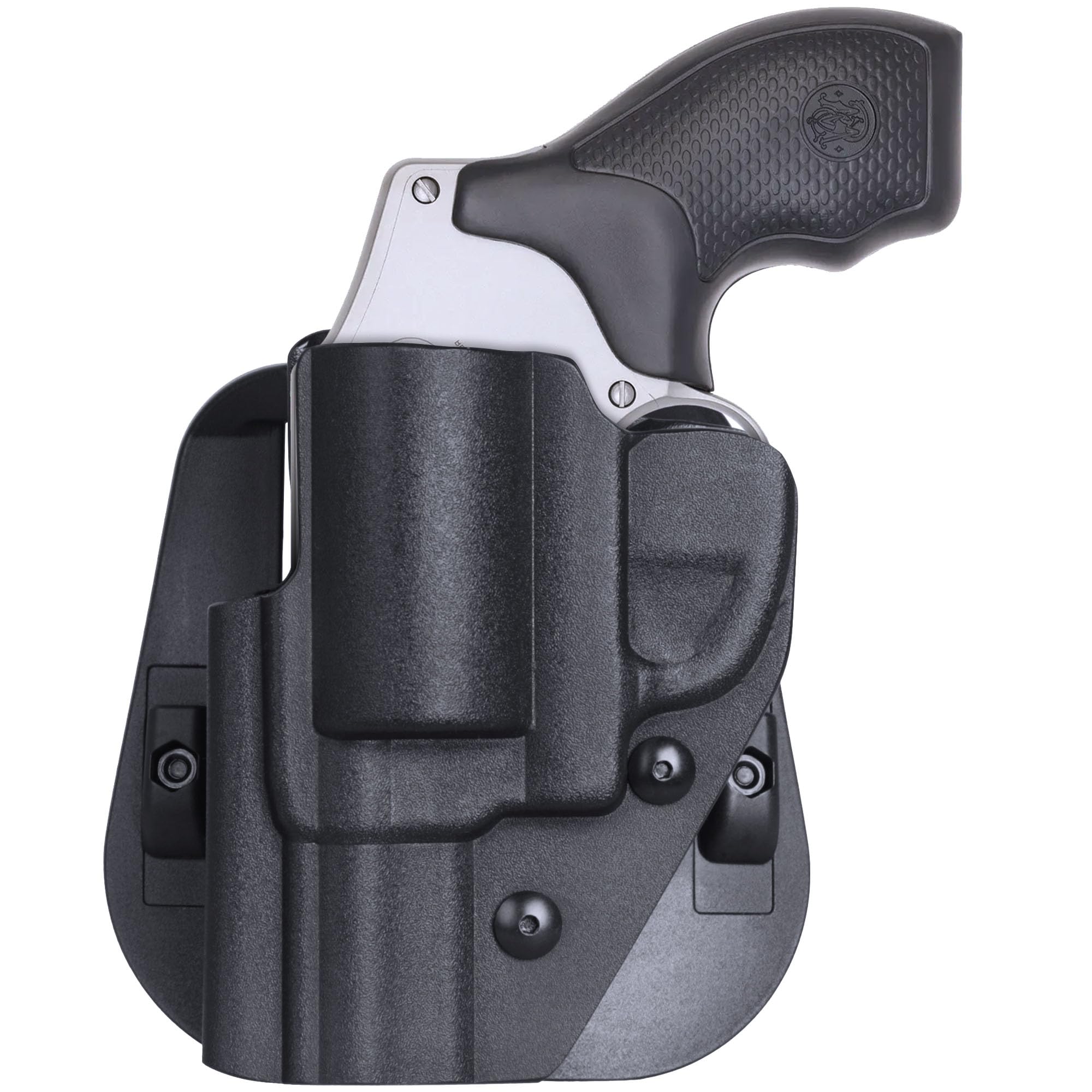 Cavebear IWB/OWB Kydex Holster - Fits 442 642 637 etc.Most Types of S&W J Frame Revolver,Adj.Cant & Retention,Fast Draw,Inside/Outside Waistband Carry.