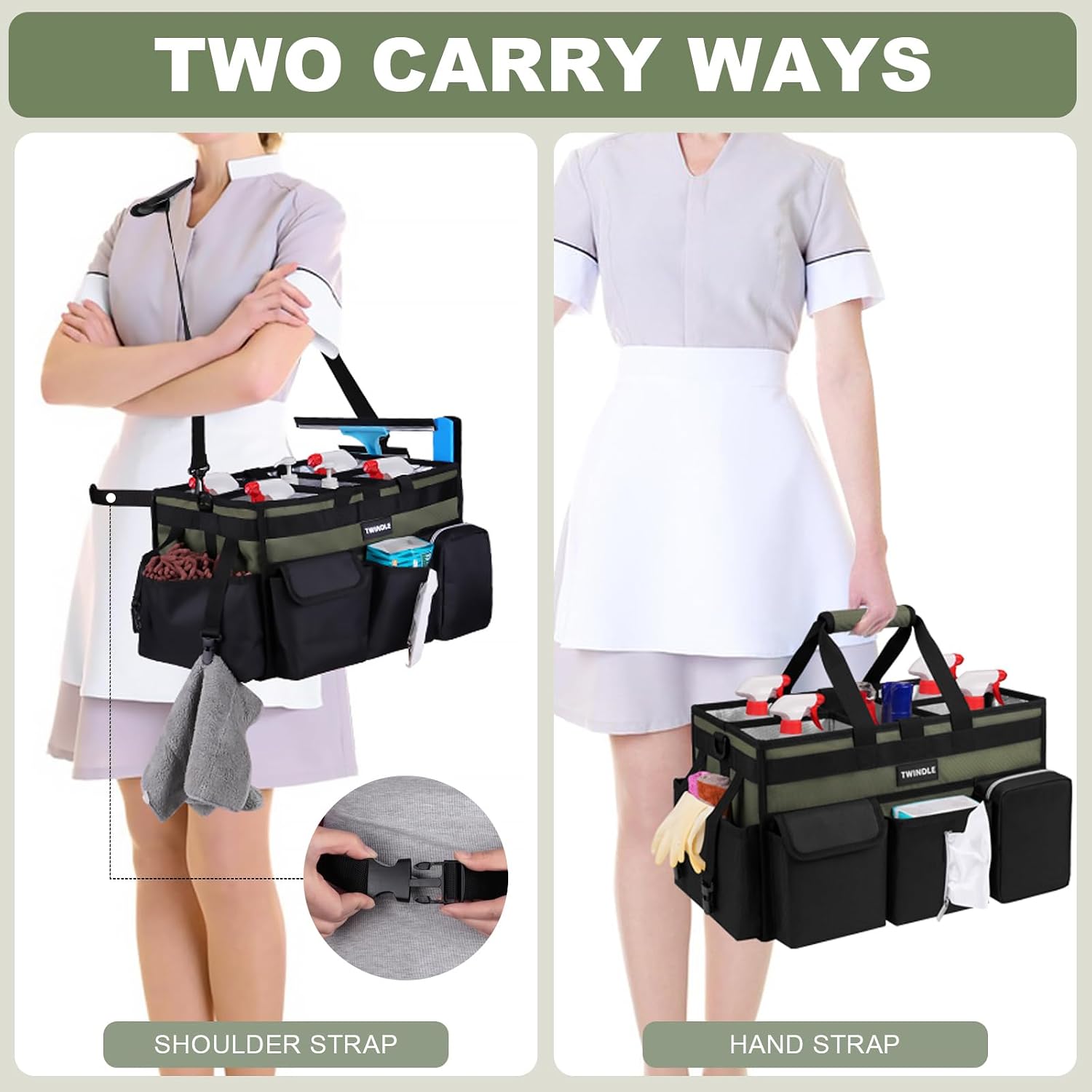 Extra-Large Cleaning Caddy, Large Cleaning Supply Caddy For Cleaners,Housekeepers