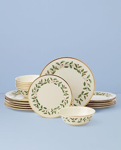 Vista 44 de Lenox Holiday - Tazón de sopa o pasta con borde navideño