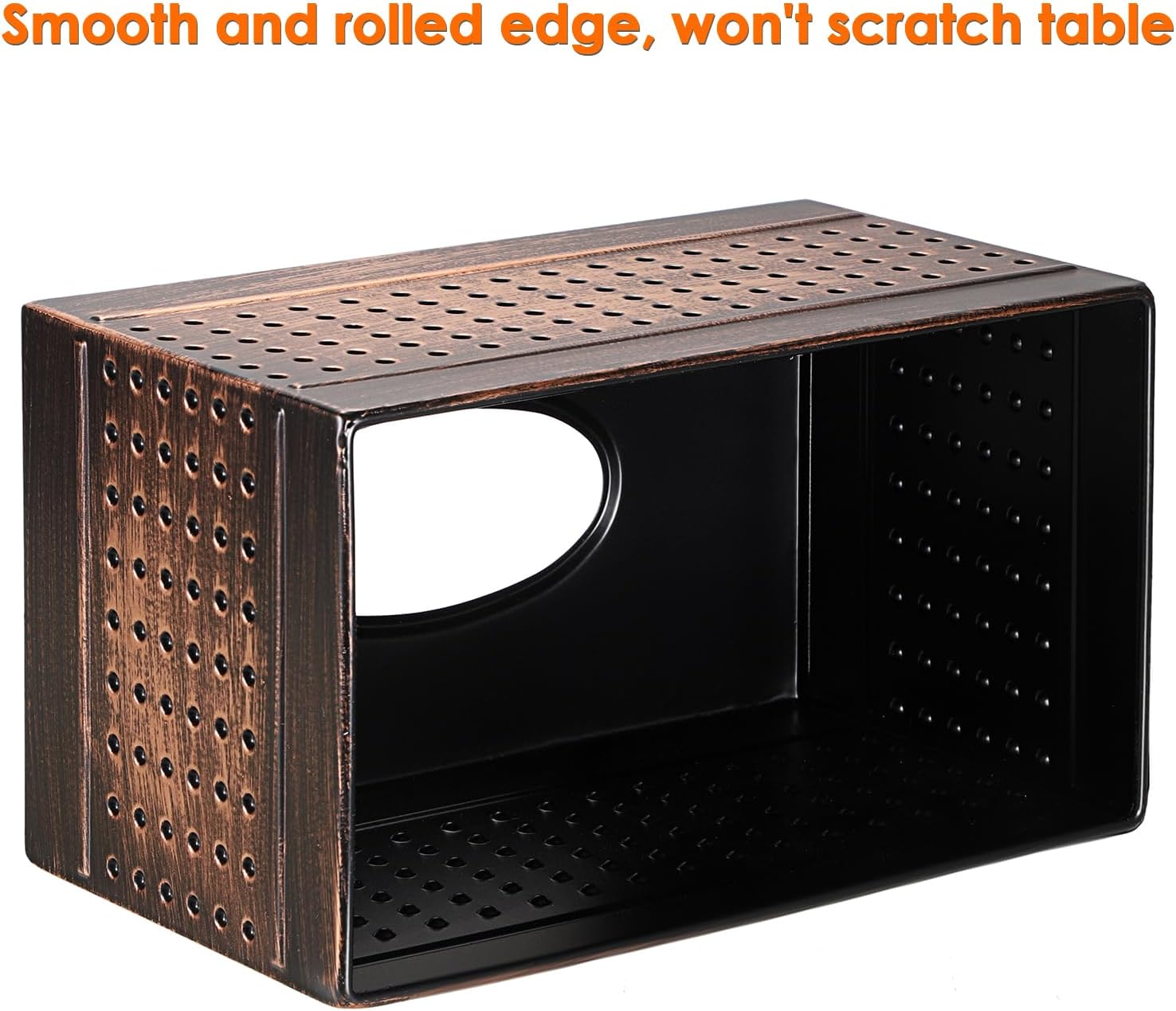 KoKone Large Bronze Sturdy Galvanized Iron Rectangular Tissue Box Cover